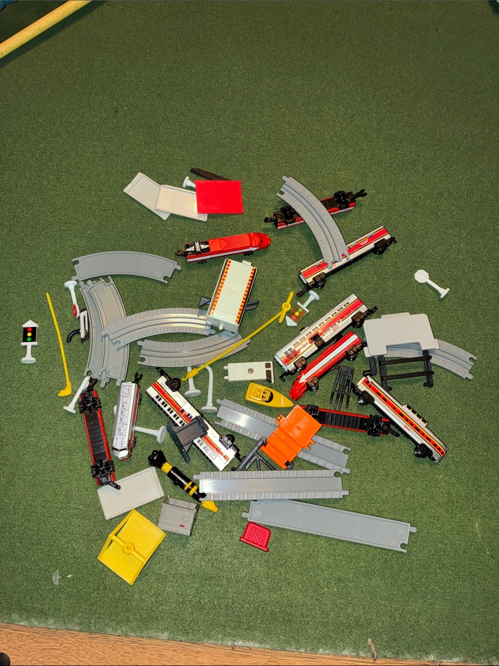 Red and Gray Kids Train Track Set